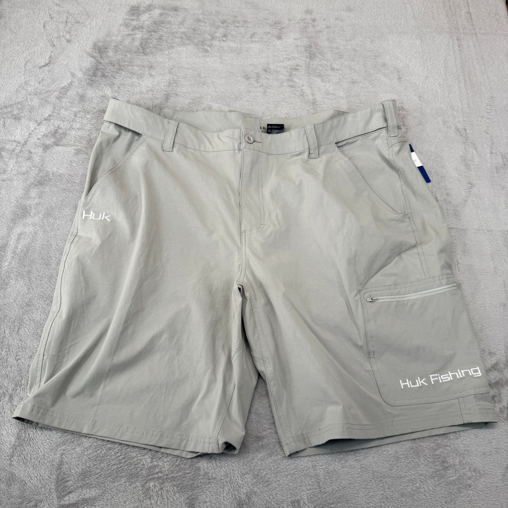 Huk Next Level 10.5 Fishing Shorts Mens XXXL Gray H2000011 NWT